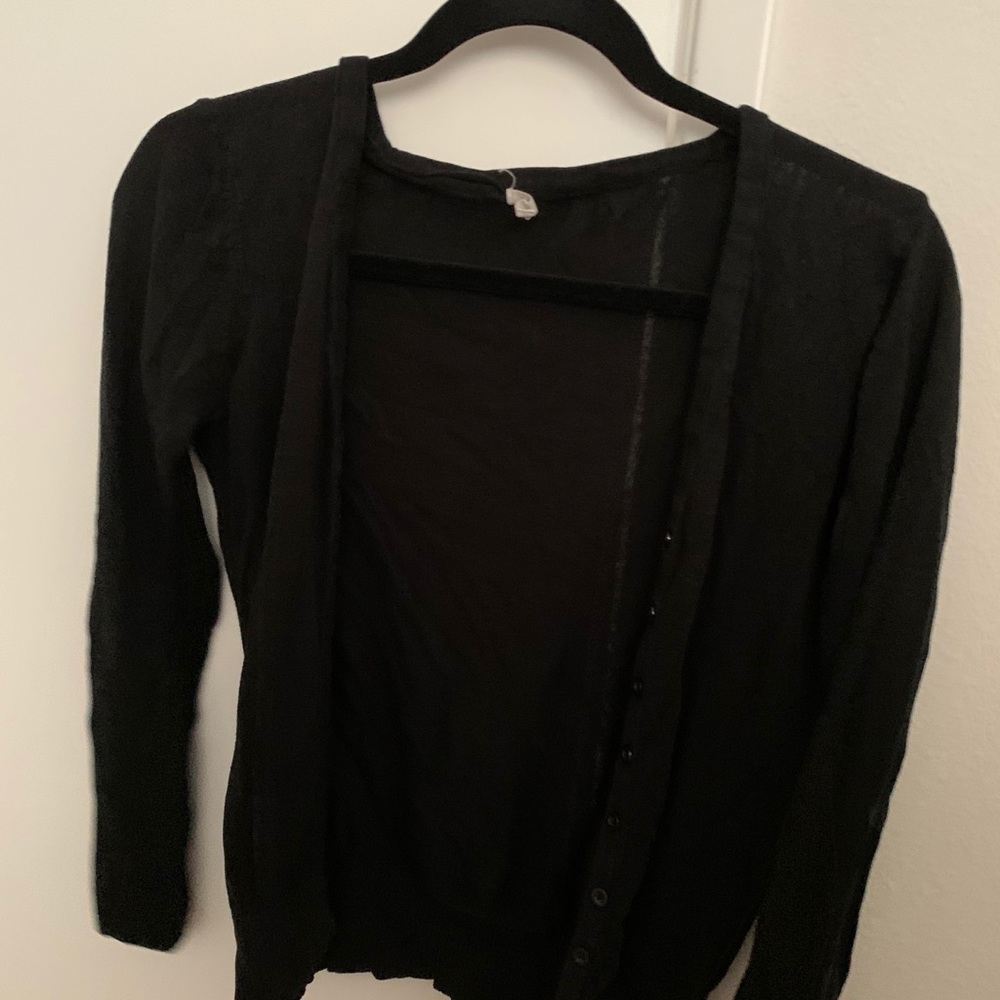 black cardigan
